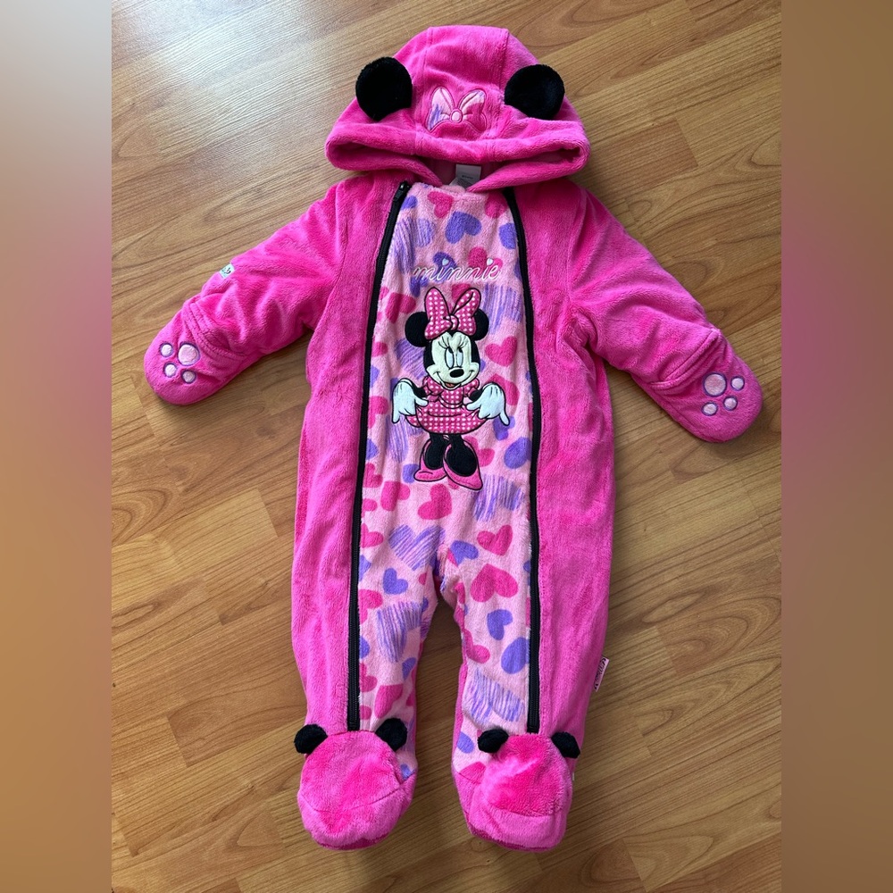 Disney Baby Minnie Mouse Fleece one piece 6-12 months